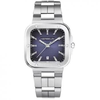 Montre Herbelin – Cap Camarat – Acier Inoxydable – Cuir Marron – Cadran Bleu Dégradé