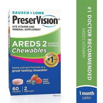 Areds 2 60 Ct à croquer Preservision Vitamines et Minéraux