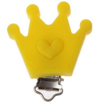 Chupete Silicona Forma de Corona con Clip