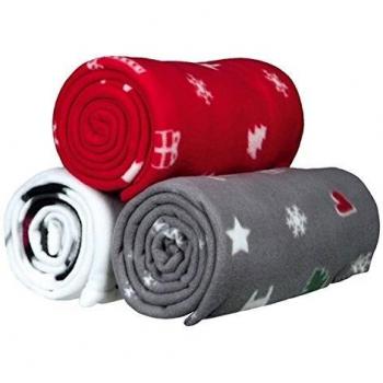 Trixie Xmas Fleece-Decke Yuki 100 x 70 cm, grau