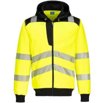 Sudadera Portwest PW327 bicolor flúor con capucha y reflectante