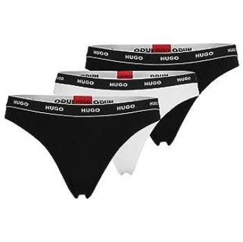 Tanga Tripleta Rayado – Estilo Hogar en Algodón, Blanco/Negro (M)