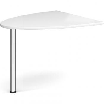Reception Unit D-End Extension, 1000x888 mm – White Finish