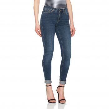 VERO MODA Vaqueros Ajustados para Mujer, Vmseven Nw, Azul (Denim Medio)