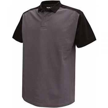 Dassy Polo bicolore Gris ciment/noir Taille M