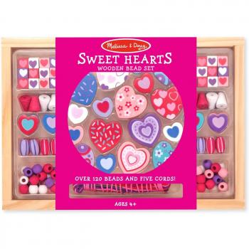 Set de perles en bois Melissa & Doug, 120 pièces, pour garçons et filles, Petits amis