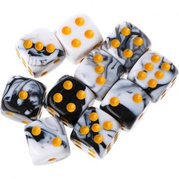 10 Cubos de 12mm Transparentes para Juegos de Mesa