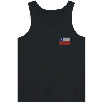 Unisex Chile Flag Slim-Cut Black Tank
