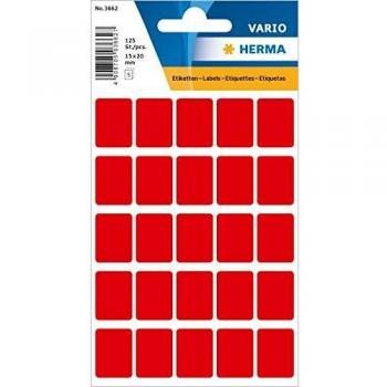 HERMA Vario självhäftande etiketter röd 15x20mm