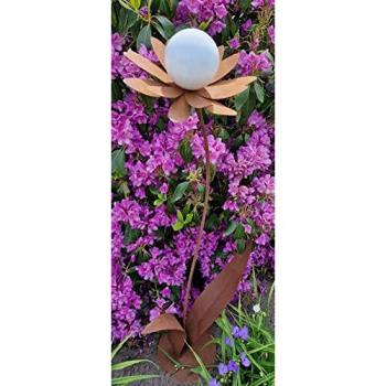 Elegante Gartenstecker Blume Palermo Corten 120 cm