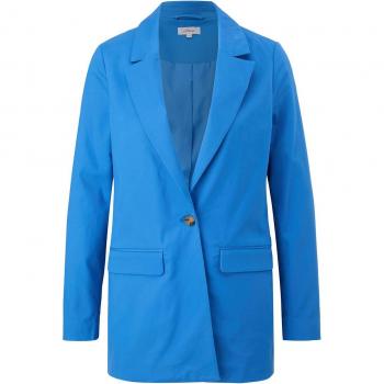 S.Oliver Damen Long Blazer Rollkragen blau 38