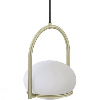 LEDS-C4 Coco Single a sospensione, oro/bianco, E14 9W, verniciato