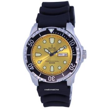 Herrenuhr „FreeDiver“ – Gelb, 500 m Wasserdichtigkeit