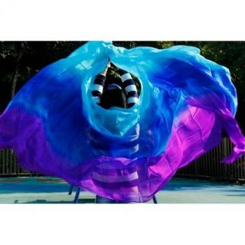 Voile de danse en soie violet 250x114cm