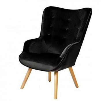 Sedia Salon Nero Velvet Comfort