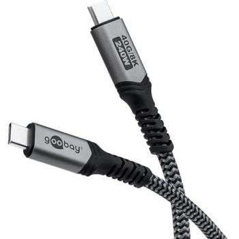 Goobay USB-C Textilkabel 240W 40Gbit/s 0,5m