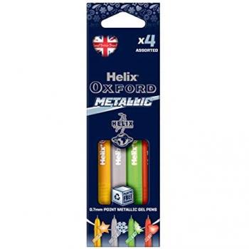 Helix Metallic Gel Pens Pack of 4
