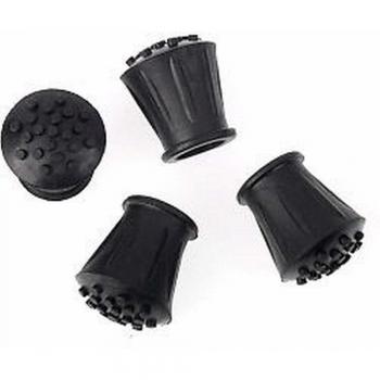 SupaFix Black Rubber Ferrules for Walking Sticks – 10 Unit Pack