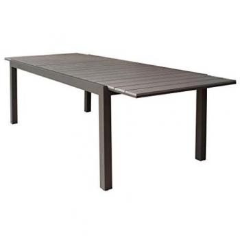 Milani Home Tavolo Alluminio e Polywood 183,5 cm × 73 cm × 100 cm