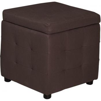 Grüner Dmora Raumhocker – 40 × 40 cm mit verstecktem Fach