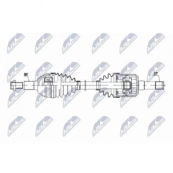 Semiasse sinistro NTY NPW-PL-145