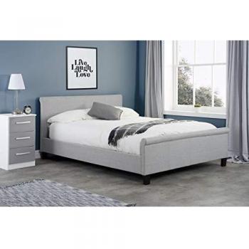 20cm Grey Stratus Fabric Bed by Birlea