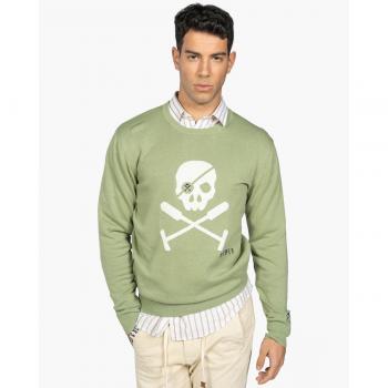 Blusa Deportiva Harper & Neyer Cuello Redondo Verde Militar