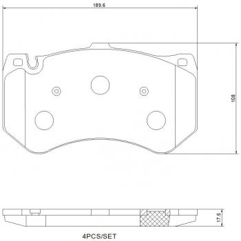 BREMBO Bremsbelagsatz für Mercedes P 50 178