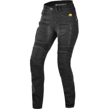 Trilobite Parado Damen Motorradhose Doublelayer CE AAA Slim Fit Schwarz