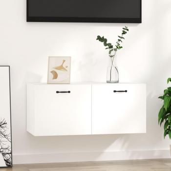 Contemporary High Gloss White Cabinet 80x36.5x35 cm