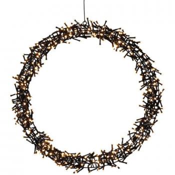 Dimmbare LED Metallkranz in Schwarz, 600lm, IP44, 500mm