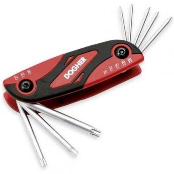Juego compacto de llaves macho con diseño navaja, 8 piezas