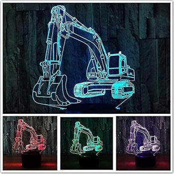 Lampe LED table Qifen 3D, éclairage de nuit automobile