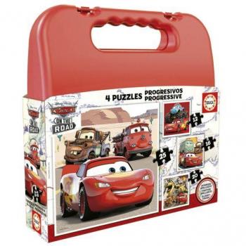 Maletín Puzzles Progresivos Cars 12-16-20-25 Educa 19677