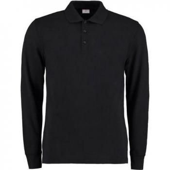 Kustom Kit Polo masculino de manga larga XL en negro