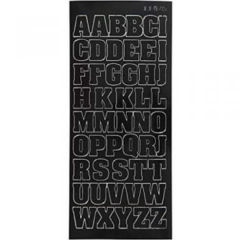 Autocollants Grandes Lettres, Noir, 10x23 cm