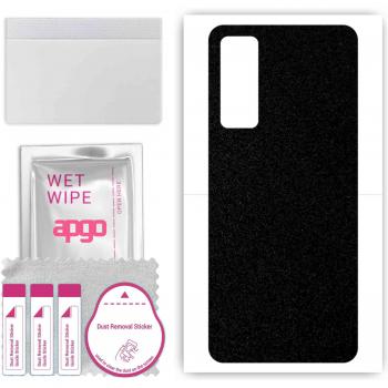 Adhesivo Protectora de piel Apgo para el reverso del Vivo Y53S 4G – Film Revestido de Vinilo en Negro Mate