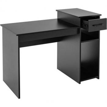 COSTWAY Holzschreibtisch mit Schublade und Regalen 104x50x82cm