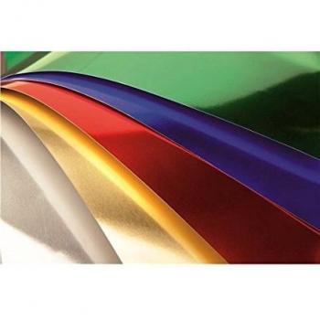 Paq/10 cartulina aluminio 50x65cm 225g color rojo