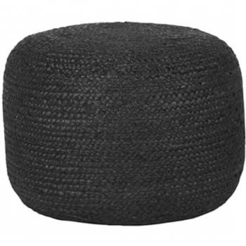 Label51 Poef Jute Zwart 50 cm