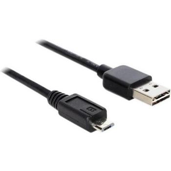 Delock USB-Kabel USB 2.0 USB-A Stecker, USB-Micro-B Stecker 5.00 m Schwarz