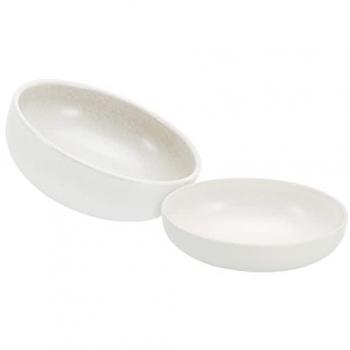 CreaTable Salatschalenset Uno, 2-teilig, offwhite, Steinzeug