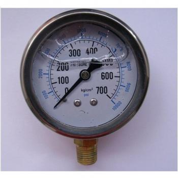 2.4 60MM Pressure Gauge for Hydraulic Systems 700KG 10000psi 1/4PT
