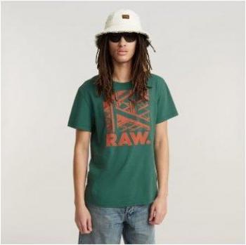 G-Star RAW Men's Green Cotton Construction Tee