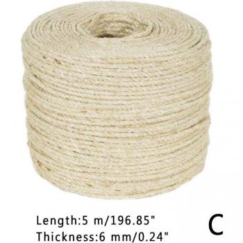 Hilo de Sisal Ecológico 2-6mm, Ideal para Afilar Garras de Felinos