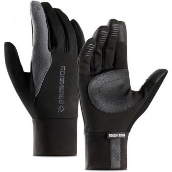 Men's Warm Leather Gloves with Touch Screen Capability