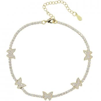 Bracelet de cheville en chaîne de tennis pour femmes