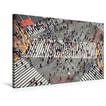 Wandbild „Shibuya Crossing“ – Premium Leinwand 75 cm × 50 cm, sofort montierbar