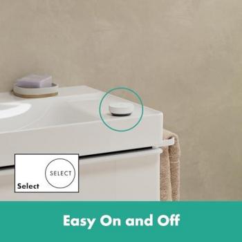 Hansgrohe Tecturis E lavabo mitigeur 2 trous blanc mat avec vidage