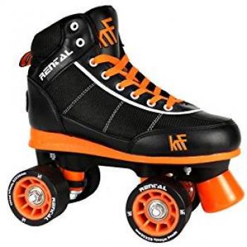 KRF Patines en Paralelo Unisex Quad Roller Rental Senior Negro, Talla 36-37